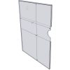 WM1114CKH - 11" X 14" (Portrait - C-Style with Keyholes) - Wall Mount Acrylic Sign Holder - Standard - 1/8 Inch Thickness