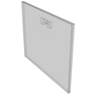 WM1411FST - 14" X 11" (Landscape - Flush with Saw Tooth) - Wall Mount Acrylic Sign Holder - Standard - 1/8 Inch Thickness