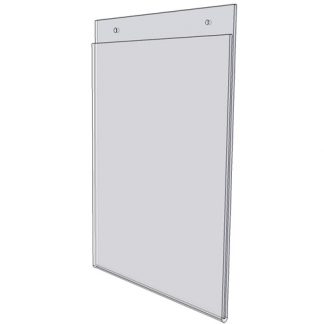 5 x 7 wall mount sign holder (Portrait - with Screw Holes) - Wall Mount Acrylic Sign Holder - Standard - 1/8 Inch Thickness