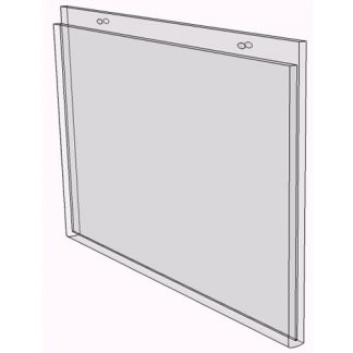 7 x 5 wall mount sign holder (Landscape - with Screw Holes) - Wall Mount Acrylic Sign Holder - Standard - 1/8 Inch Thickness