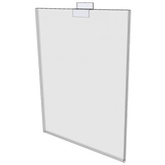 WM1114FSW - 11" X 14" sign holder (Portrait - Flush with Slat Wall) - Wall Mount Acrylic Sign Holder - Standard - 1/8 Inch Thickness