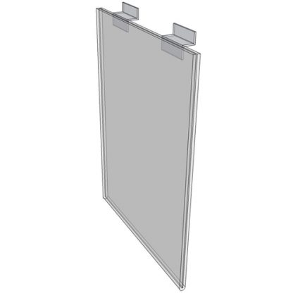 WM1117FSW - 11" X 17" sign holder (Portrait - Flush with Slat Wall) - Wall Mount Acrylic Sign Holder - Standard - 1/8 Inch Thickness
