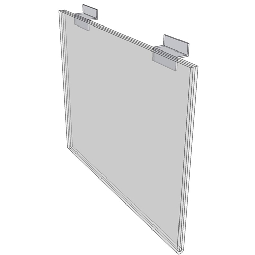 WM1711FSW - 17 X 11 sign holder (Landscape - Flush with Slat Wall) - Wall  Mount Acrylic Sign Holder - Standard - 1/8 Inch Thickness