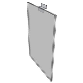 WM5070FSW - 5" X 7" sign holder (Portrait - Flush with Slat Wall) - Wall Mount Acrylic Sign Holder - Standard - 1/8 Inch Thickness