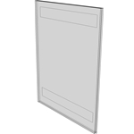 WM1114FT - 11" X 14" (Portrait - Flush with Tape) - Wall Mount Acrylic Sign Holder - Standard - 1/8 Inch Thickness