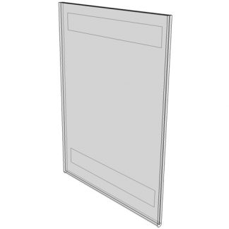 WM1117FV - 11" X 17" (Portrait - Flush with Velcro) - Wall Mount Acrylic Sign Holder - Standard - 1/8 Inch Thickness