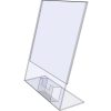TB5070 - 5" X 7" slant back (Portrait) - Tilt Back Acrylic Sign Holder - Economy - .08 Inch Thickness