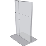 OB5585 - 5.5" X 8.5" countertop sign holder (Portrait) - 1/8 Inch Thickness