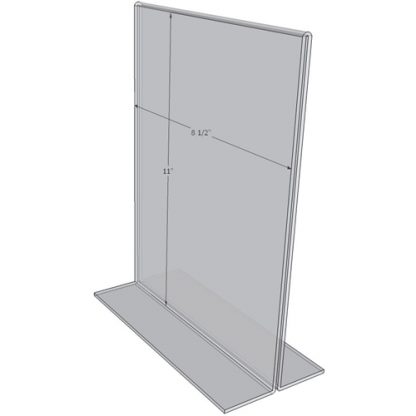 OB8511 - 8.5" X 11" countertop sign holder (Portrait) - 1/8 Inch Thickness