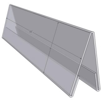 AF1130 - 11" X 3" sign holder (Landscape) - .08 Inch Thickness