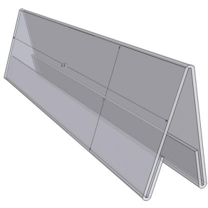 AF1130 - 11" X 3" sign holder (Landscape) - .08 Inch Thickness