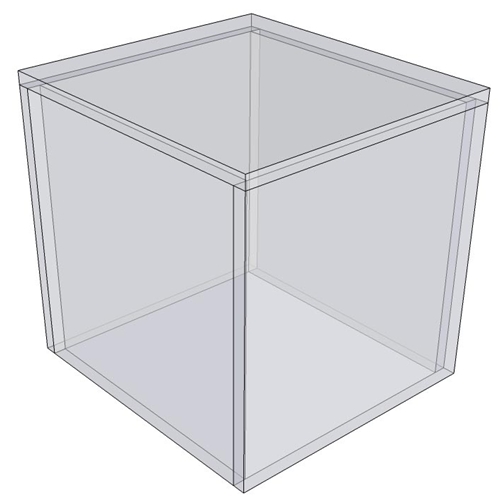 Cube Plexiglass Clear 10 x 10 x 10
