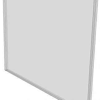 WM6040F - 6" x 4" (Landscape - Flush Sign Holder Only) - Wall Mount Acrylic Sign Holder - Standard - 1/8 Inch Thickness-0