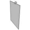 WM5070FSW - 5" X 7" sign holder (Portrait - Flush with Slat Wall) - Wall Mount Acrylic Sign Holder - Economy - .08 Inch Thickness