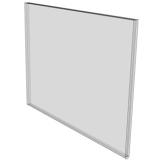 28 x 22 wall mounted sign holder (Landscape - with Screw Holes) - Wall Mount Acrylic Sign Holder - Standard - 1/8 Inch Thickness