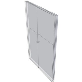 5.5 x 8.5 wall sign holder (Portrait - Flush Sign Holder Only) - Wall Mount Acrylic Sign Holder - 1/8 Inch Thickness