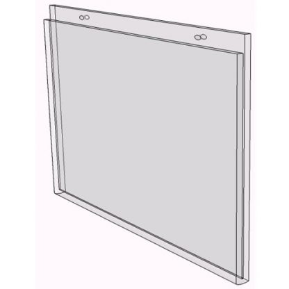 7 x 5 wall sign holder (Landscape - Flush Sign Holder Only) - Wall Mount Acrylic Sign Holder - Standard - 1/8 Inch Thickness