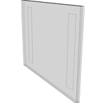 WM1290FV - 12" X 9" (Landscape - Flush with Velcro) - Wall Mount Acrylic Sign Holder - Standard - 1/8 Inch Thickness