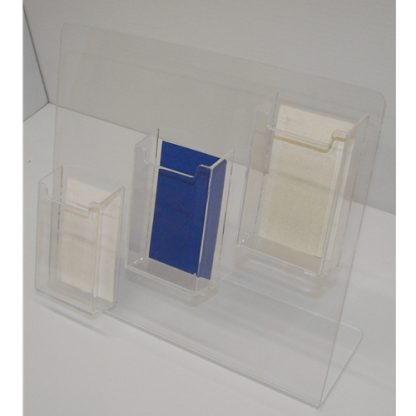 3 Pocket Vertical Business Card Holder