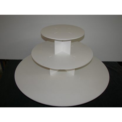Round Cake Risers - Black Foam PVC