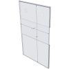 WM8514CKH - 8.5" X 14" (Portrait - C-Style with Keyholes) - Wall Mount Acrylic Sign Holder - Standard - 1/8 Inch with Horizontal Business Card Holder