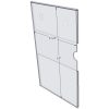 WM8514CKH - 8.5" X 14" (Portrait - C-Style with Keyholes) - Wall Mount Acrylic Sign Holder - Standard - 1/8 Inch with Horizontal Business Card Holder