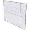 WM1185CKH - 11" X 8.5" (Landscape - C-Style with Keyholes) - Wall Mount Acrylic Sign Holder - Standard - 1/8 Inch with Vertical Business Card Holder