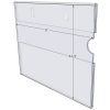 WM1185CKH - 11" X 8.5" (Landscape - C-Style with Keyholes) - Wall Mount Acrylic Sign Holder - Standard - 1/8 Inch with Vertical Business Card Holder