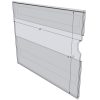 WM1185CV - 11" X 8.5" (Landscape - C-Style with Velcro) - Wall Mount Acrylic Sign Holder - Standard - 1/8 Inch with Vertical Business Card Holder