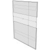 WM1114CV - 11" X 14" (Portrait - C-Style with Velcro) - Wall Mount Acrylic Sign Holder - Standard - 1/8 Inch with Horizontal Business Card Holder