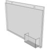 17 x 11 wall mount sign holder (Landscape - with Screw Holes) - Wall Mount Acrylic Sign Holder - Standard - 1/8 Inch with Vertical Business Card Holder