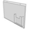 17 x 11 wall mount sign holder (Landscape - with Screw Holes) - Wall Mount Acrylic Sign Holder - Standard - 1/8 Inch with Vertical Business Card Holder