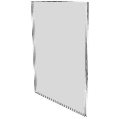 11 x 14 wall sign holder (Portrait - Flush Sign Holder Only) - Wall Mount Acrylic Sign Holder - Standard - 1/8 Inch with Vertical Business Card Holder