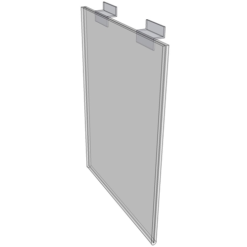 WM1711FSW - 17 X 11 sign holder (Landscape - Flush with Slat Wall) - Wall  Mount Acrylic Sign Holder - Standard - 1/8 Inch Thickness