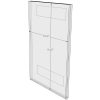 WM5585FT - 5.5" X 8.5" (Portrait - Flush with Tape) - Wall Mount Acrylic Sign Holder - Standard - 1/8 Inch with Vertical Business Card Holder