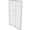 WM5585FV - 5.5" X 8.5" (Portrait - Flush with Velcro) - Wall Mount Acrylic Sign Holder - Standard - 1/8 Inch with Vertical Business Card Holder