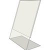 TB8010 - 8" X 10" tilt back (Portrait) - Tilt Back Acrylic Sign Holder - Standard - 1/8 Inch with Horizontal Business Card Holder