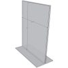 OB8511 - 8.5" X 11" countertop sign holder (Portrait) - Standard - 1/8 Inch with Horizontal Business Card Holder
