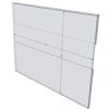 WM1411C - 14" X 11" wall mounted (Landscape - C-Style Sign Holder Only) - Wall Mount Acrylic Sign Holder - Economy - .08 Inch Thickness