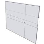 WM1411C - 14" X 11" wall mounted (Landscape - C-Style Sign Holder Only) - Wall Mount Acrylic Sign Holder - Standard - 1/8 Inch with Horizontal Business Card Holder