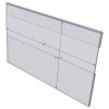 WM1485C - 14" X 8.5" wall mounted (Landscape - C-Style Sign Holder Only) - Wall Mount Acrylic Sign Holder - Standard - 1/8 Inch Thickness