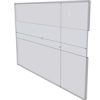 WM2822C - 28" X 22" (Landscape - C-Style with Keyholes) - Wall Mount Acrylic Sign Holder - Standard - 1/8 Inch with Horizontal Business Card Holder