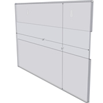WM2822C - 28" X 22" (Landscape - C-Style with Keyholes) - Wall Mount Acrylic Sign Holder - Standard - 1/8 Inch with Brochure Pocket