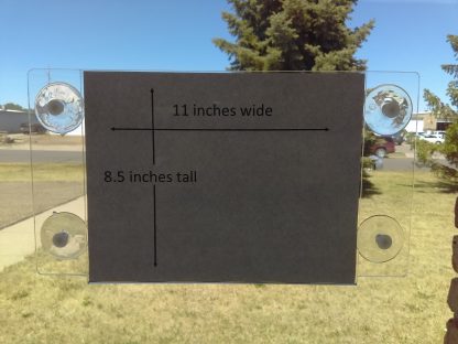 WM1185SC - 11" X 8.5" (Landscape) - Suction Cup Mount Acrylic Sign Holder - Standard - 1/8 Inch Thickness-0