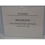 WM1185F3STN - 11" X 8.5" (Landscape - Flush "Mini Pocket" Sign Holder) - Without Tape
