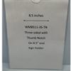 WM8511F3STN - 8.5" X 11" (Portrait - Flush "Mini Pocket" Sign Holder) - With Velcro