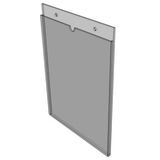 WM1117S3STN - 11" X 17" (Portrait - "Mini Pocket" Sign Holder with Screw Holes) - Without Tape