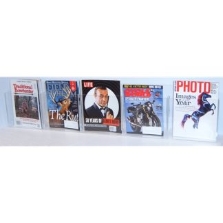 WM3Mag3D - 9" X 11" 5 Pocket (Portrait - 3" Deep Deluxe) - Slat Wall Mount