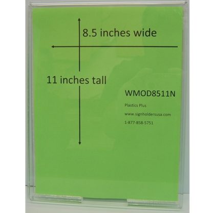 WMOD8511 - 8.5" X 11" (Portrait) Bottom Loading Narrow - Plate