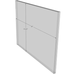 11 x 8.5 wall sign holder (Landscape - Flush Sign Holder Only)-0